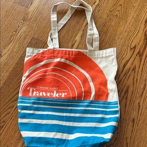 Condé Nast Traveler Canvas Tote Shopper shopping Bag NEW